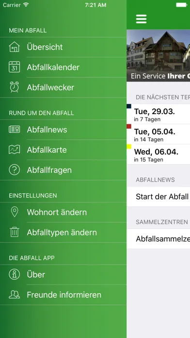Tangkapan layar Abfall App - Vorarlberg