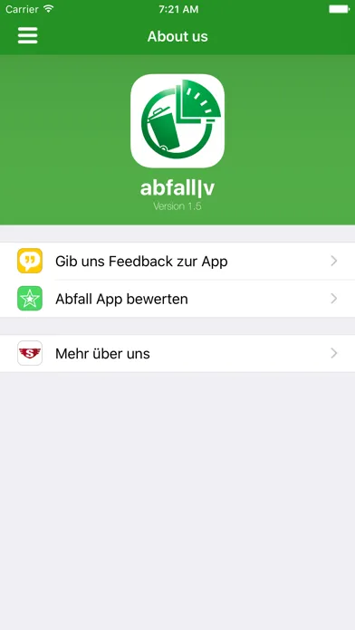 Tangkapan layar Abfall App - Vorarlberg