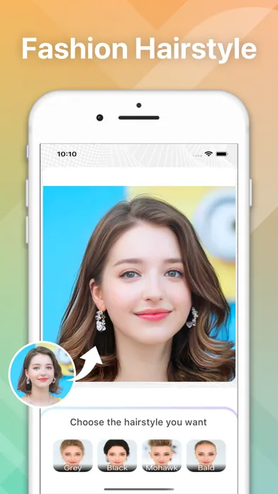 Hairstyle Try On Hair Changer应用截图