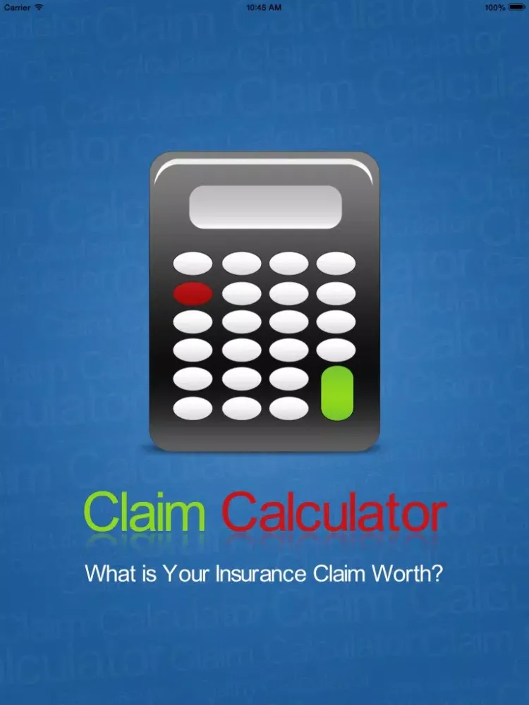 Accident Injury Claim Calculator iPad 应用截图