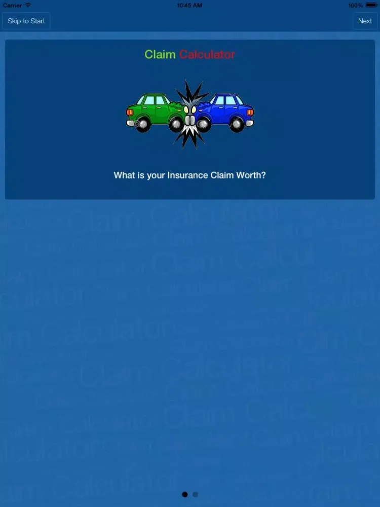 Accident Injury Claim Calculator iPad 应用截图