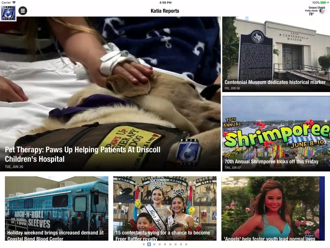 Tangkapan skrin KRIS 6 News iPad 