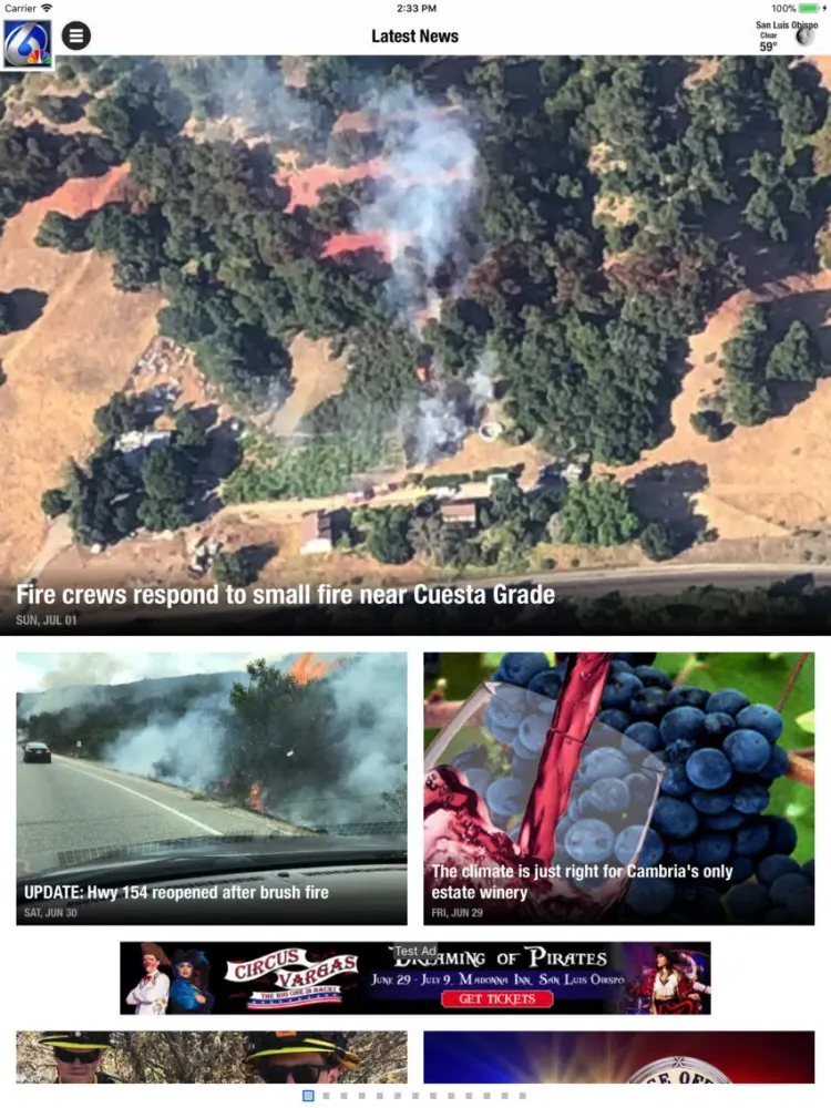 ภาพหน้าจอของ KSBY News iPad 