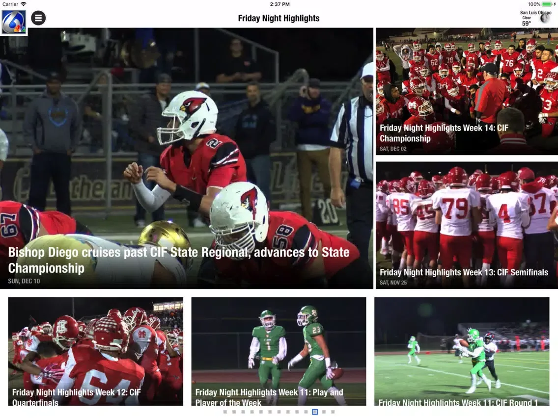 ภาพหน้าจอของ KSBY News iPad 