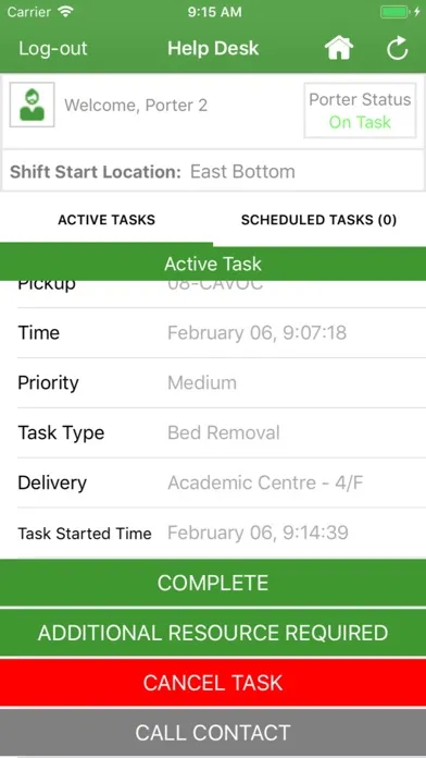 Ảnh chụp màn hình của HelpDesk - Porter Tracking