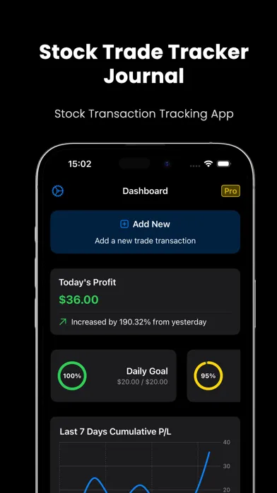 Captures d'écran de Stock Trading Tracker Journal