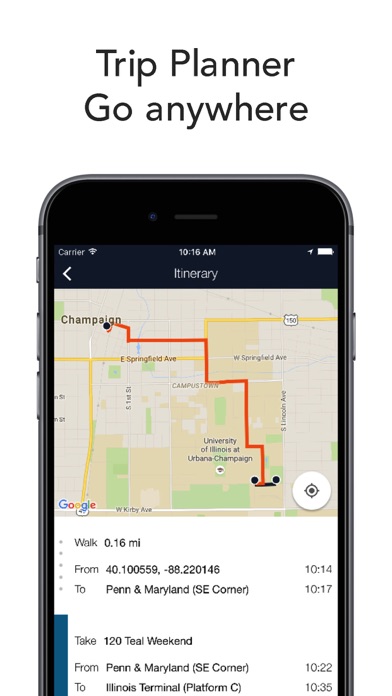 Illini Bus for CUMTD Screenshots
