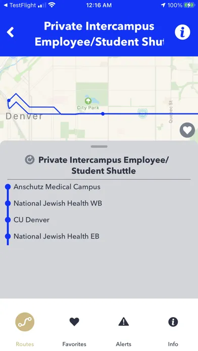 Ảnh chụp màn hình của Campus Shuttle