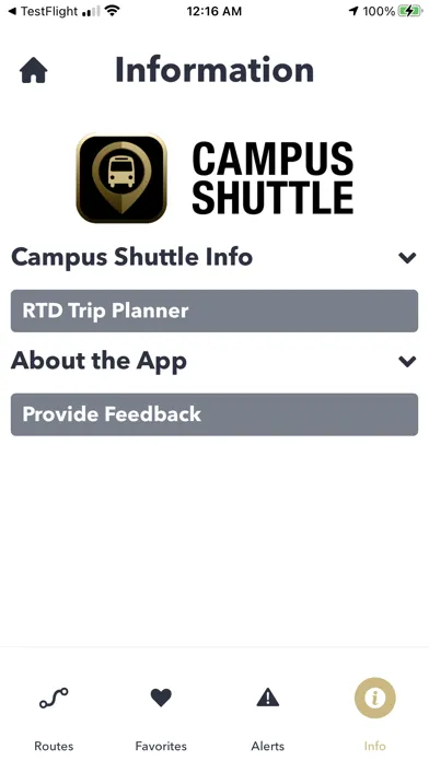 Ảnh chụp màn hình của Campus Shuttle