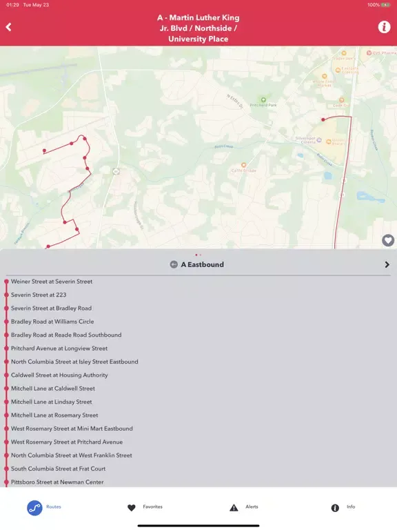 Tangkapan layar CH Transit iPad 