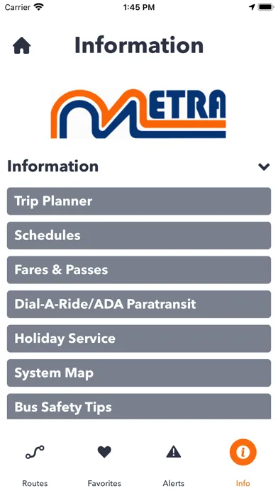 METRAmobile سکرین شاٹس