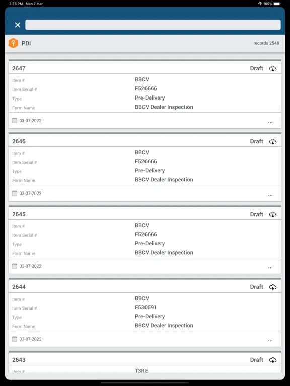 Zrzuty ekranu Blue Bird Bus Inspections iPad 