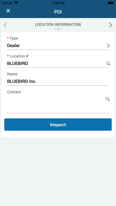Zrzuty ekranu Blue Bird Bus Inspections