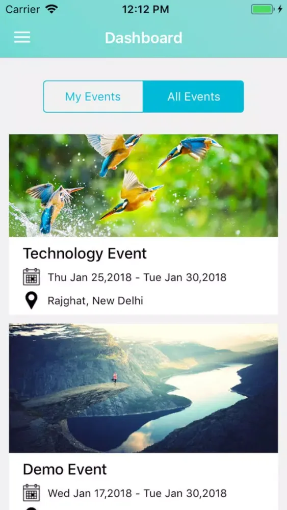 Capturas de pantalla de Eventilio