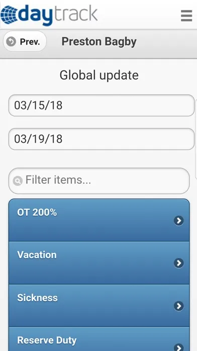 Synel DayTrack Screenshots