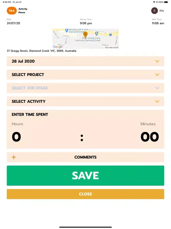 ภาพหน้าจอของ Synergy Activity Hours iPad 