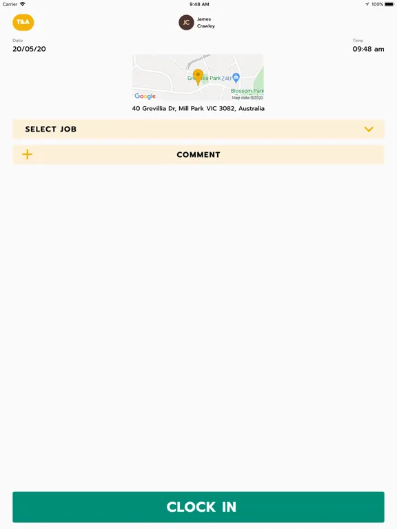 Tangkapan layar Synergy T&A iPad 