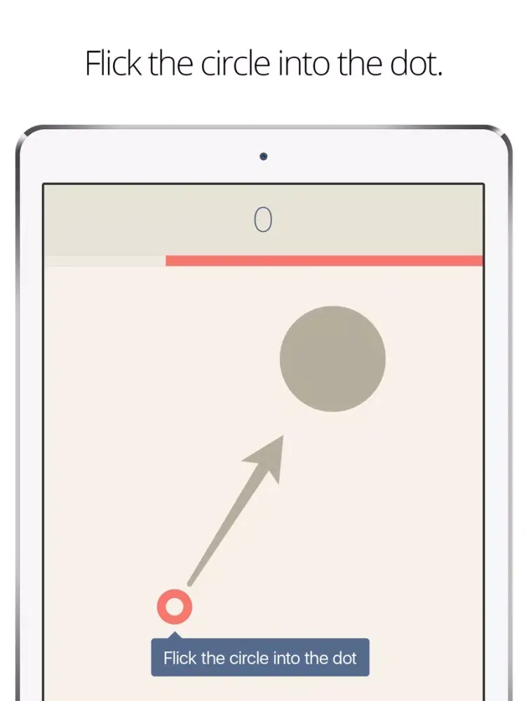 Hit the Dot - A Simple Flick the Dot Game iPad  Ekran Görüntüleri