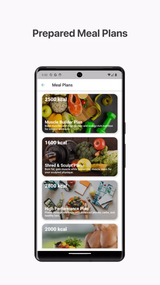 Calorie Carb & Protein Tracker Screenshots