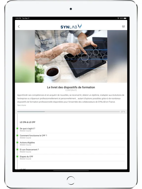 Académie SYNLAB iPad  Screenshots