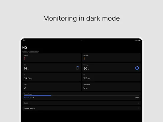 Synology Active Insight iPad スクリーンショット
