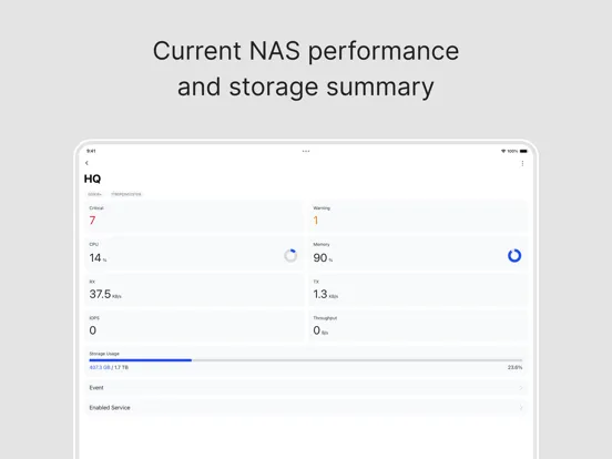 Synology Active Insight iPad スクリーンショット