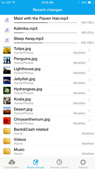 ภาพหน้าจอของ DS cloud