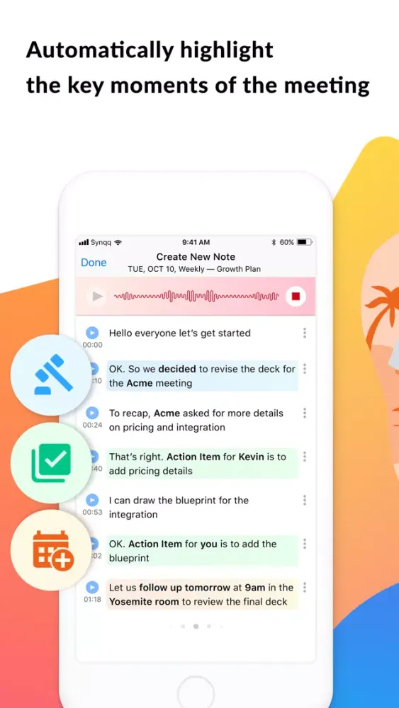 Capturas de tela do Synqq