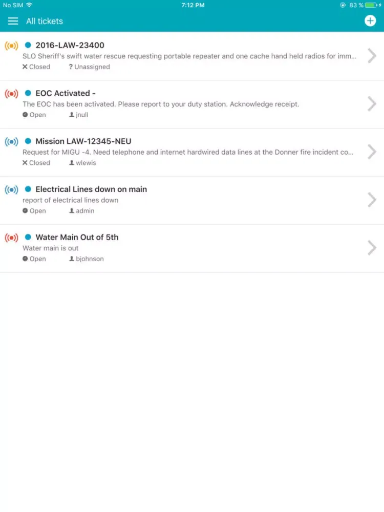 Mobile Dispatch ACS iPad  Screenshots