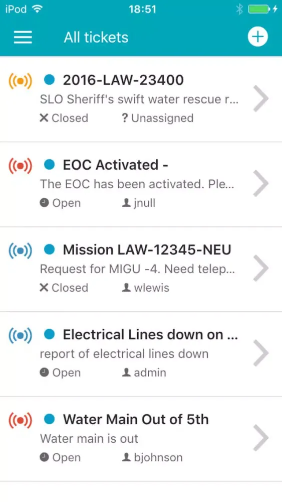 Mobile Dispatch ACS Screenshots