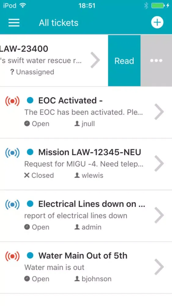 Mobile Dispatch ACS Screenshots