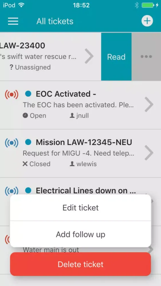 Mobile Dispatch ACS Screenshots