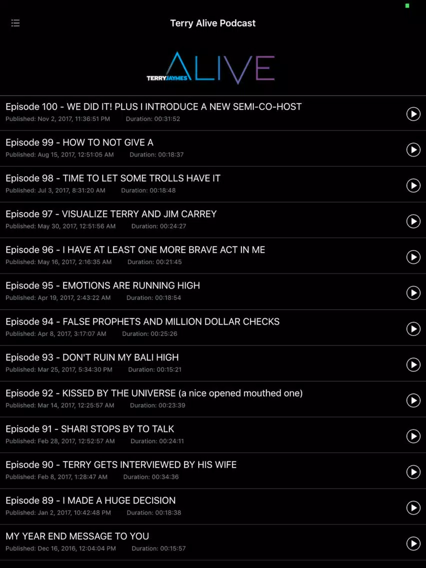 Terry Jaymes Alive iPad  Screenshots