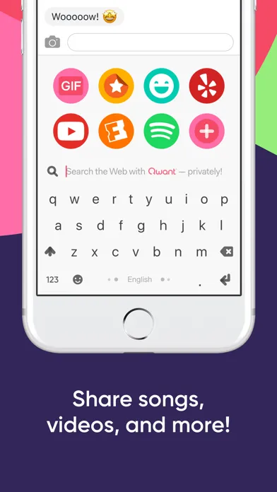 Fleksy- GIF, Web & Yelp Search 스크린샷