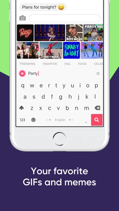 Fleksy- GIF, Web & Yelp Search 스크린샷