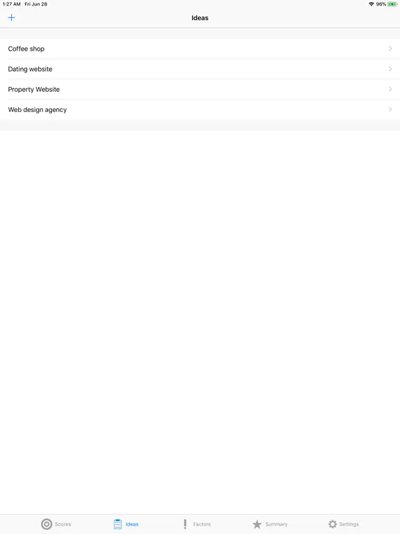 Capturas de tela do Business Ideas iPad 