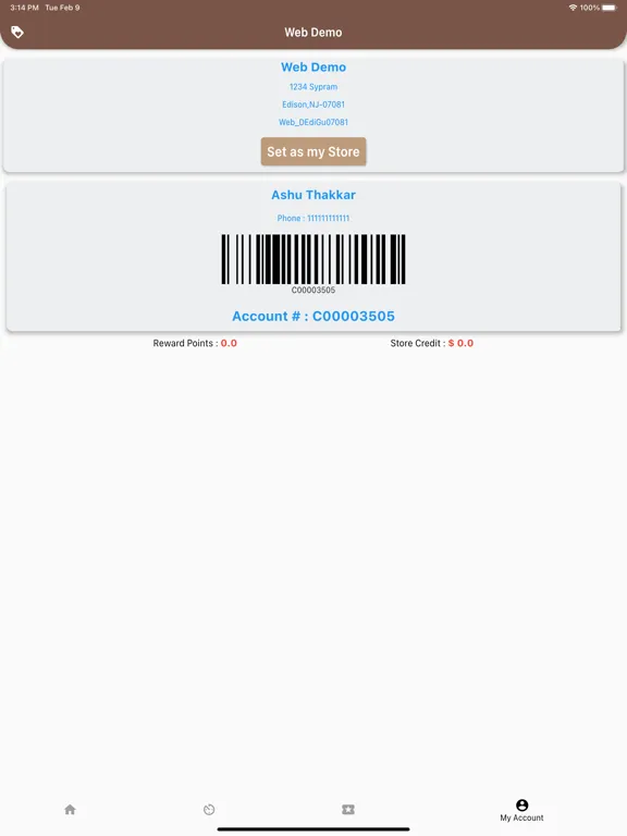 Tangkapan layar POS Gala iPad 