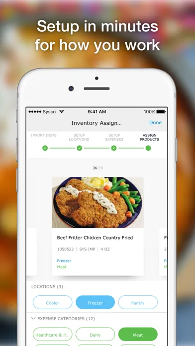 ภาพหน้าจอของ Sysco Mobile Inventory