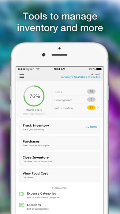 ภาพหน้าจอของ Sysco Mobile Inventory