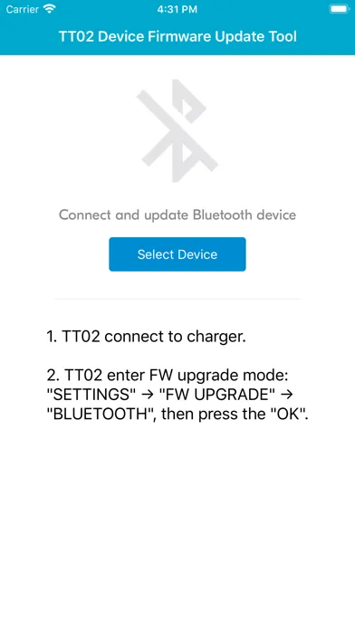 TT02 DFU Tool Screenshots