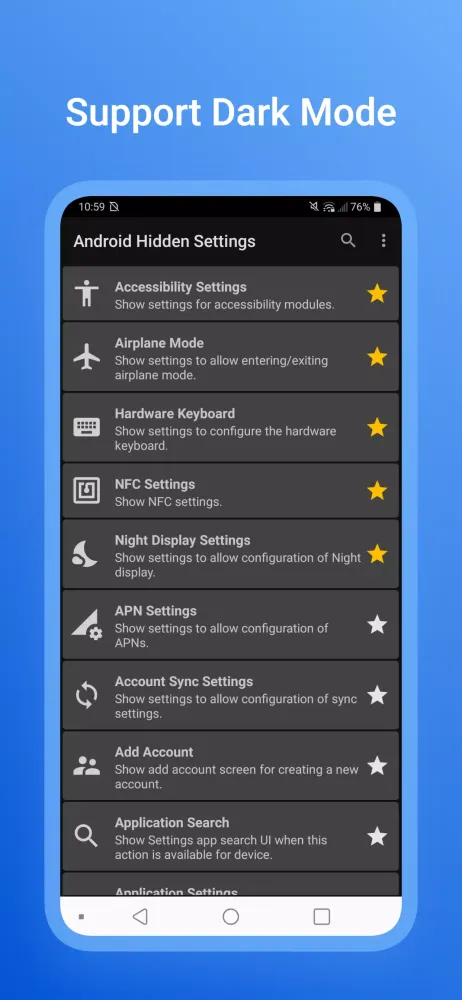 Android All Settings Screenshots