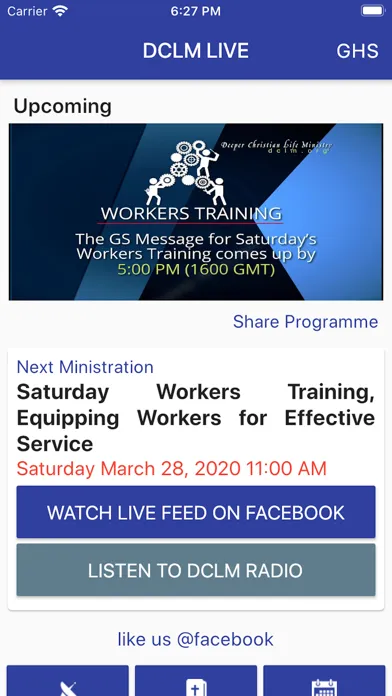 DCLM LIVE & GHS Screenshots
