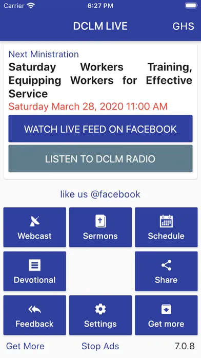 DCLM LIVE & GHS Screenshots