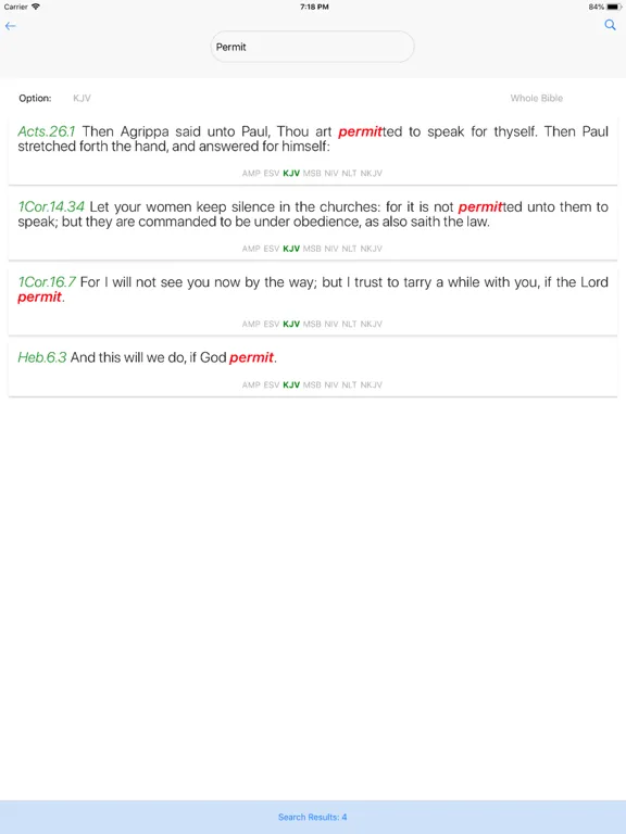 Capturas de pantalla de MultiVersion Bible (Offline) iPad 