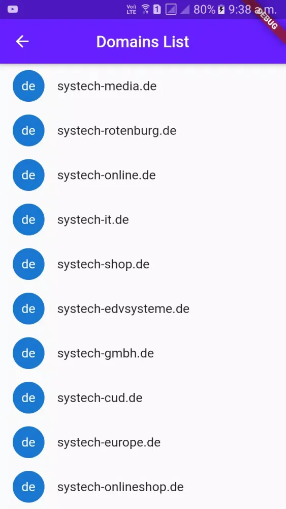 Domain Search Screenshots