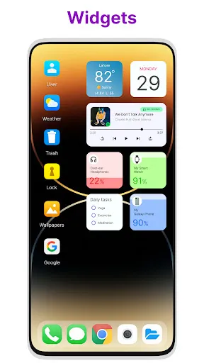 Tangkapan layar Launcher for iOS 17 Style