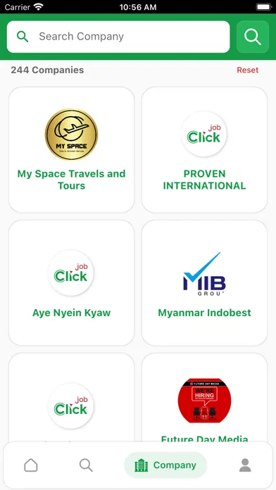 Tangkapan skrin Job Click Myanmar