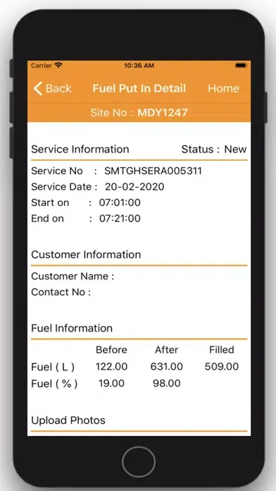 Zrzuty ekranu SMTGH Service Report