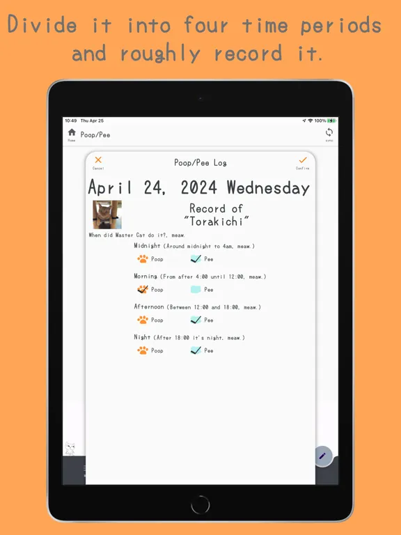 Screenshot di OgenkoCat - Poop Calendar iPad 