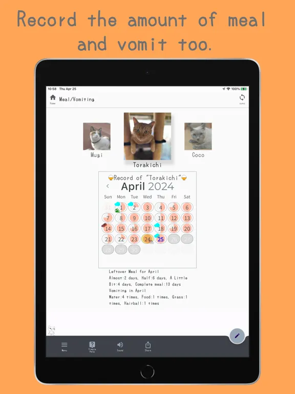 Screenshot di OgenkoCat - Poop Calendar iPad 